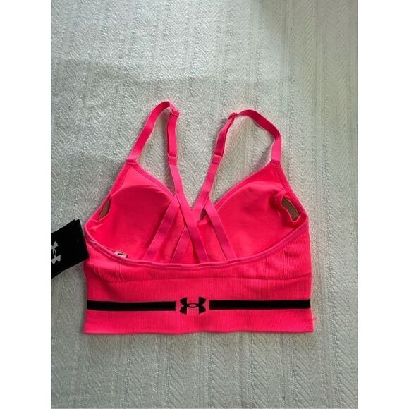UNDER ARMOUR Women’s XSmall Seamless Low Long Heather Bra - Picture 4 of 14